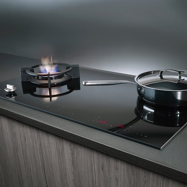 ASKO HIG1995AB Duo Fusion Hybred Gas and Induction hob - Black ceramic glass