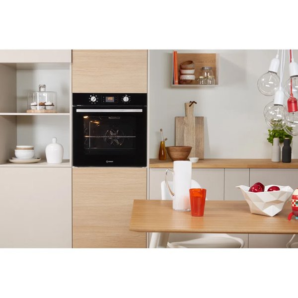Indesit Aria IFW 6340 BL UK Electric Single Built in Oven in Black