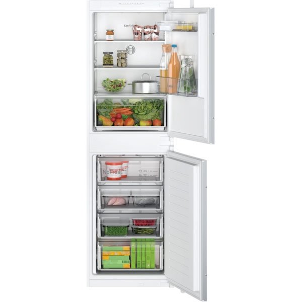 Bosch KIN85NSF0G Serie 2 Built-in fridge-freezer with freezer at bottom 177.2 x 54.1 cm sliding hinge