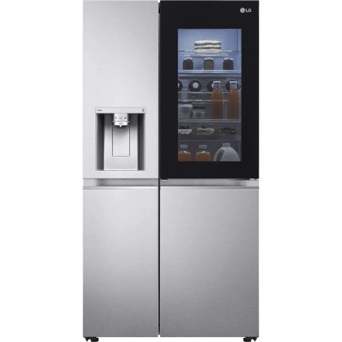 LG InstaView ThinQ GSXV90BSAE Wifi Connected American Fridge Freezer Stainless Steel