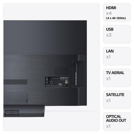 LG OLED48C36LA 48 Inch evo C3 OLED 4K Ultra HD HDR Smart TV 2023