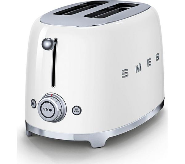 SMEG TSF01WHUK 50s Retro Style 2 Slice Toaster White