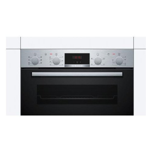 Bosch MBS533BS0B 59.4cm Built In Electric Double Oven with 3D Hot Air Stainless Steel