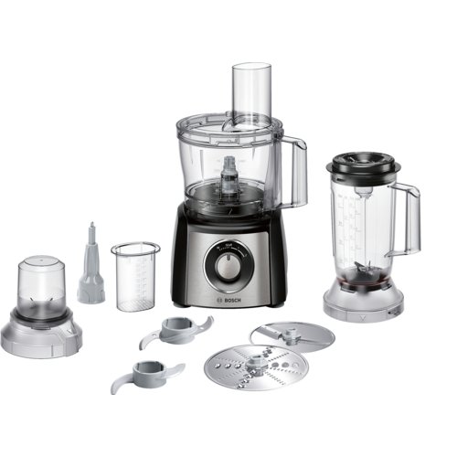 Bosch MCM3501MGB MultiTalent 3 Compact 800W Food Processor Black and Stainless Steel