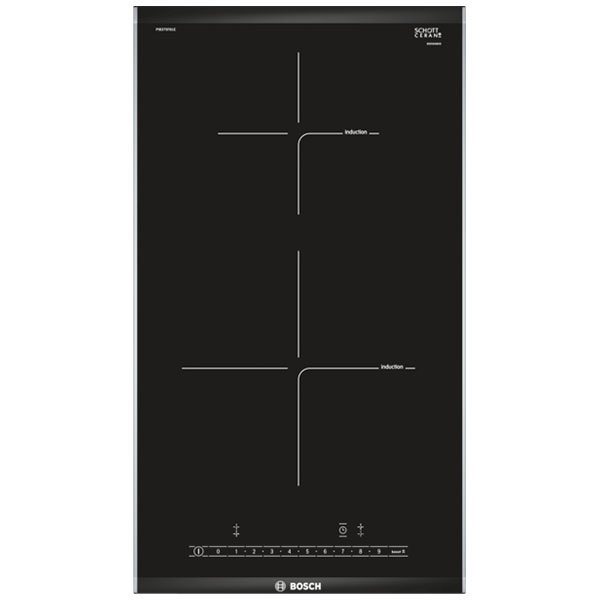 Bosch PIB375FB1E Serie 6 Domino induction hob 30 cm Black surface mount with frame