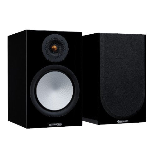 Monitor Audio Silver 100 Bookshelf Speakers Pair 7G Black Gloss