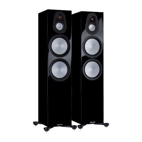 Monitor Audio Silver 500 Floorstanding Speakers Pair 7G Black Gloss