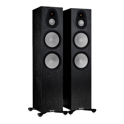 Monitor Audio Silver 500 Floorstanding Speakers Pair 7G Black Oak