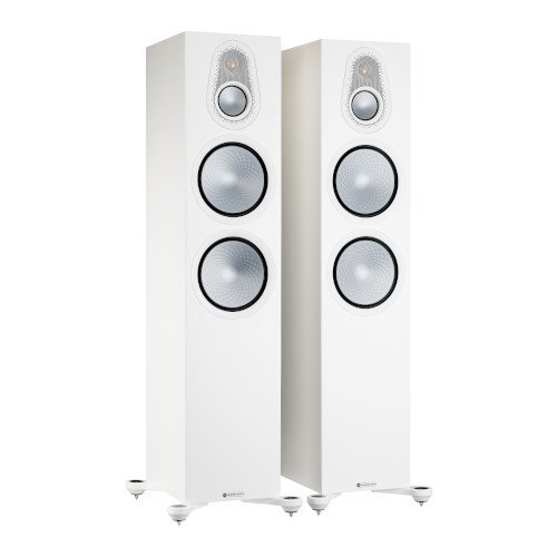 Monitor Audio Silver 500 Floorstanding Speakers Pair 7G Satin White