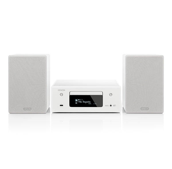 Denon CEOL N11 DAB DAB+ HiFi System with SCN10 Speakers Bundle White