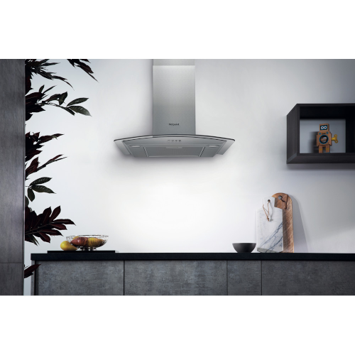Hotpoint PHGC74FLMX 70cm Chimney Cooker Hood Stainless Steel