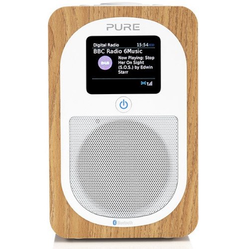 PURE Evoke H3 Portable DAB & FM Radio with Bluetooth In Oak Front