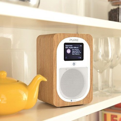 PURE Evoke H3 Portable DAB & FM Radio with Bluetooth In Oak Lifestyle 1