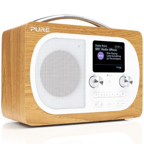 PURE Evoke H4 Prestige Edition DAB/DAB+ & FM Radio with Bluetooth - Oak Main