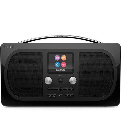 PURE Evoke H6 Prestige Edition DAB/DAB+ & FM Radio with Bluetooth - Black Front