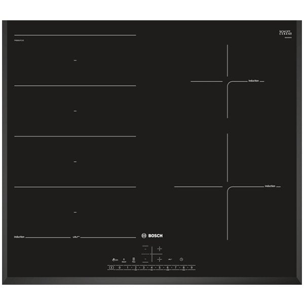 Bosch PXE651FC1E Serie 6 Induction hob 60 cm Black surface mount without frame