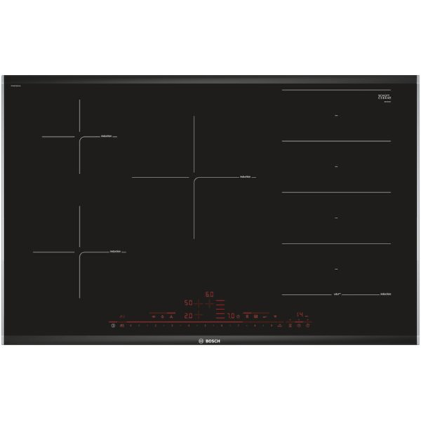 Bosch PXV875DV1E Serie 8 Induction hob 80 cm Black surface mount with frame