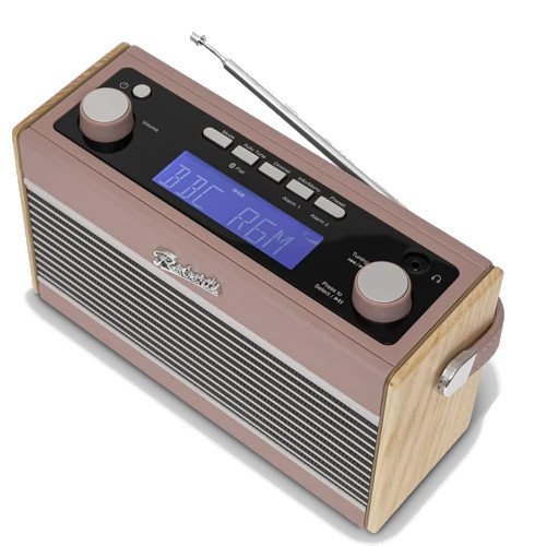 Roberts Rambler BT DAB DAB+ FM RDS Stereo Digital Radio with Bluetooth Alarms and ECO Power Saving Mode Dusky Pink