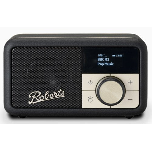 Roberts Revival Petite DAB DAB+ FM RDS digital radio rechargeable batteries USB charge Black