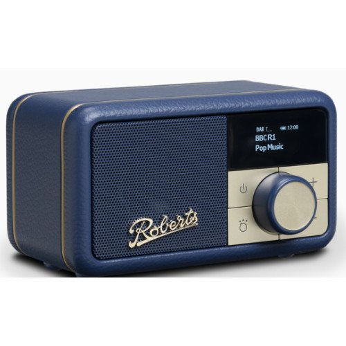Roberts Revival Petite DAB DAB+ FM RDS digital radio rechargeable batteries USB charge Midnight Blue