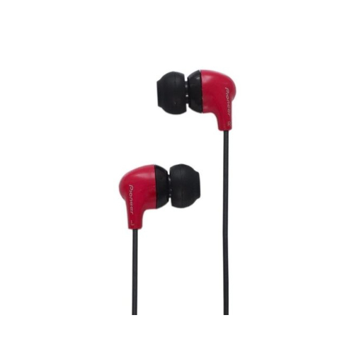 Pioneer SECL501R Fully Enclosed Dynamic In Ear Headphones in Red
