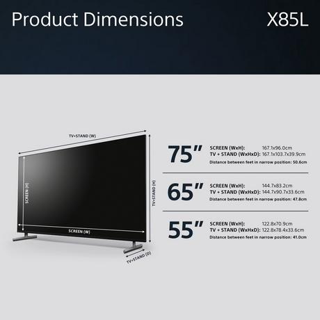 Sony KD55X85LU 55 Inch X85L 4K UHD HDR Full Array LED Google Smart Bravia TV 2023
