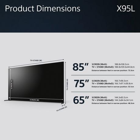 Sony XR75X95LPU 75 Inch X95L Mini LED 4K UHD HDR Google Smart Bravia TV 2023