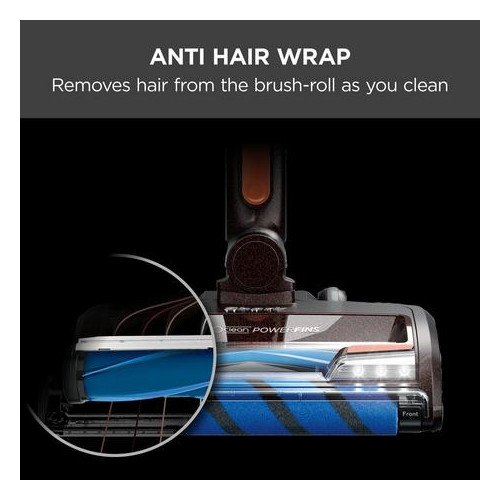 Shark Anti Hair Wrap Cordless Stick Vacuum Cleaner with PowerFins & Flexology 60 Minute Run Time Copper IZ300UK