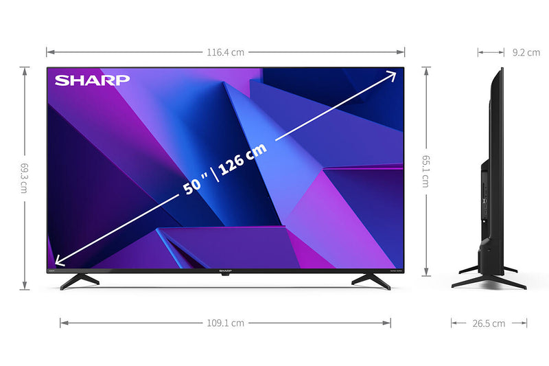 Sharp 4T-C55FN2KL2AB 55 Inch 4K Ultra HD Smart TV