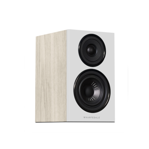 Wharfedale Diamond 12.0 Compact 2 way Bookshelf speaker with rear port (Pair) Light Oak Back and Front