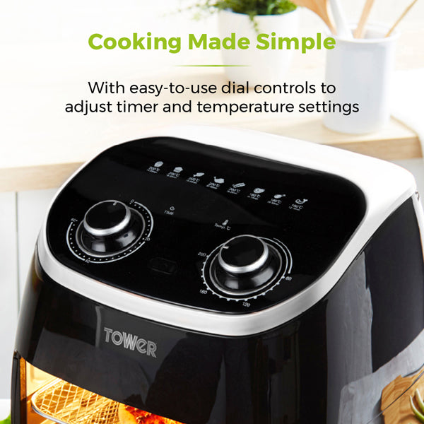 Tower T17038 Xpress 2000W 11 Litre 5-in-1 Manual Air Fryer Oven with Rotisserie