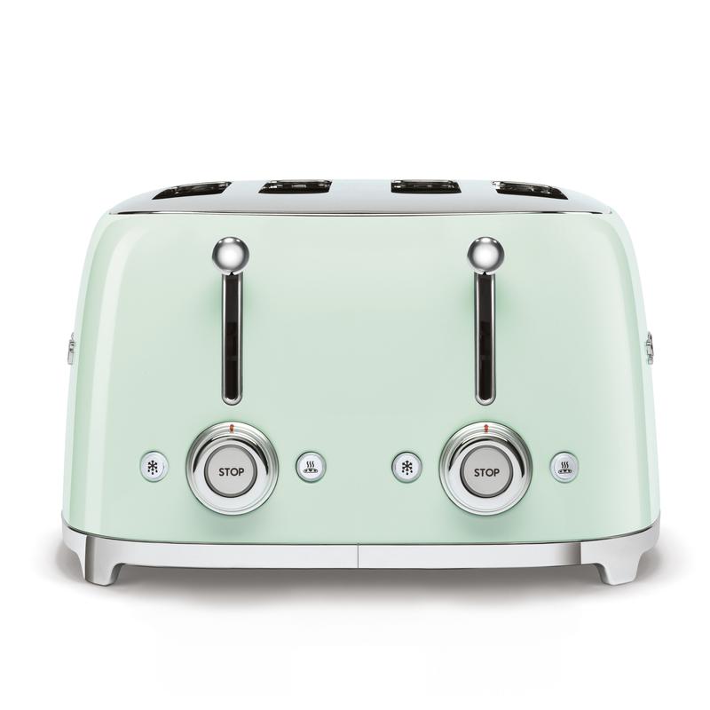 SMEG TSF03PGUK Four Slice Toaster in Pastel Green
