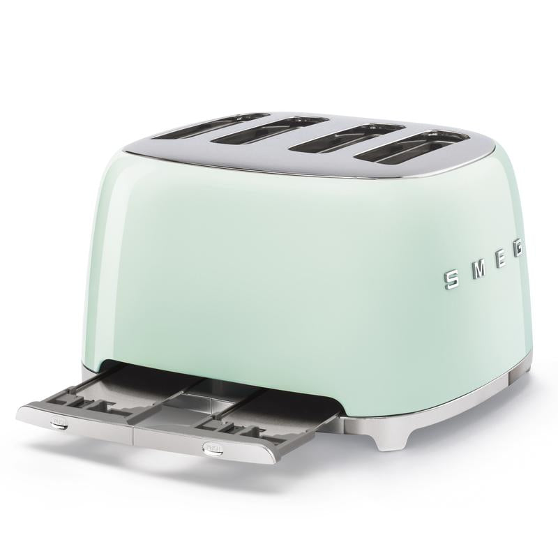 SMEG TSF03PGUK Four Slice Toaster in Pastel Green