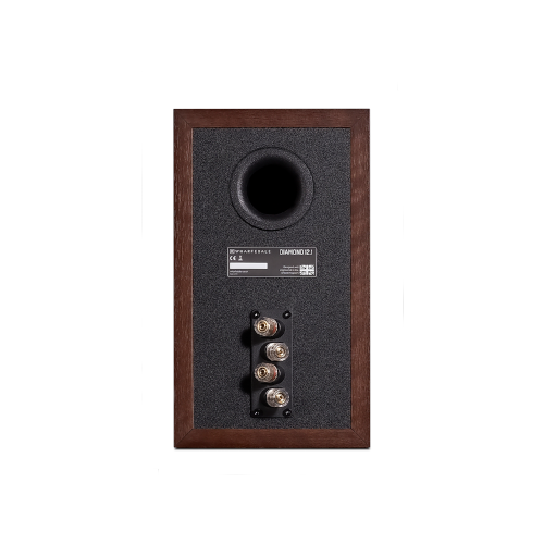 Wharfedale Diamond 12.1 Compact 2 way Standmount Bookshelf speaker (pair) Walnut Pearl Back