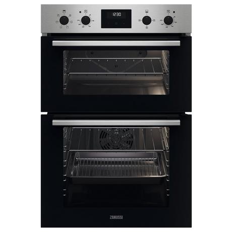 Zanussi ZKCXL3X1 56cm Built In Electric Double Oven Stainless Steel