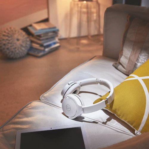 Audio Technica ATHS220BTWH Wireless Headphones White White