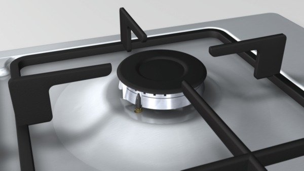 Bosch PBP6B5B60 Serie 2 60cm Gas Hob in Stainless Steel Stainless Steel