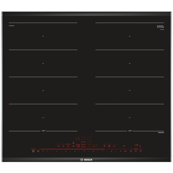 Bosch PXX675DV1E Serie 8 Induction hob 60 cm Black surface mount with frame