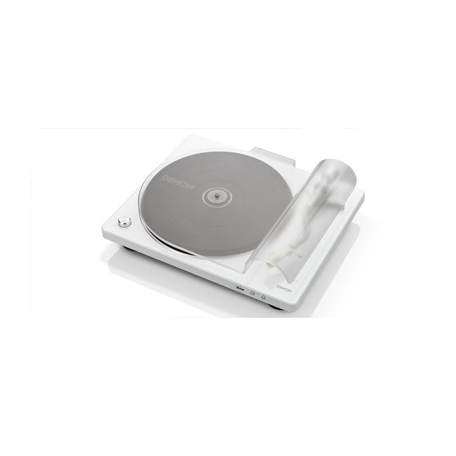Denon DP450USB Hi-Fi Turntable with original S-Shape tonearm and USB White White