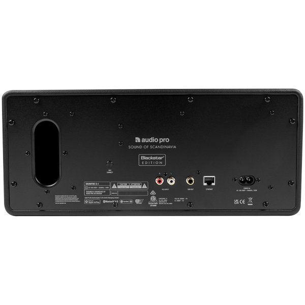 Audio Pro Drumfire Blackstar Edition Wireless Multi-Room Speaker in Black Back Inputs