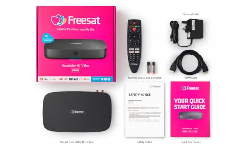 Freesat UHD-4X-500 Recordable 4K TV Box - 500GB Black