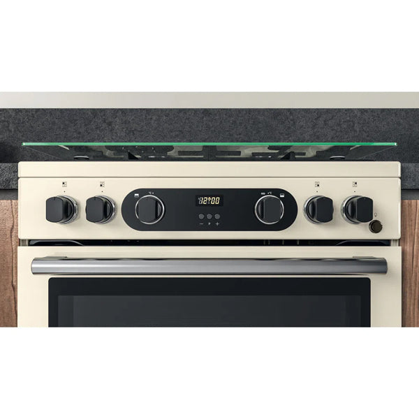 Hotpoint CD67G0C2CJ UK Gas Freestanding 60cm Double Cooker Jasmine Cream