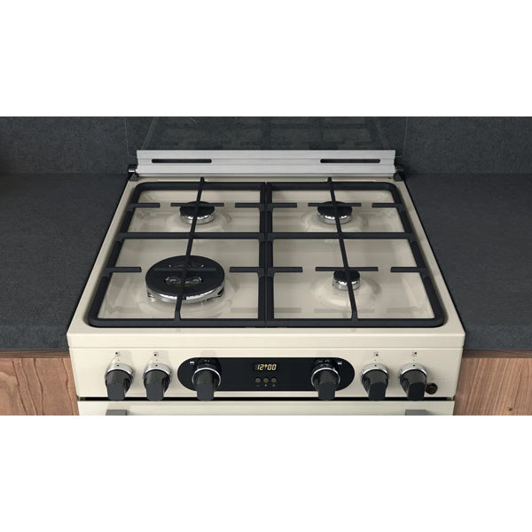 Hotpoint CD67G0C2CJ UK Gas Freestanding 60cm Double Cooker Jasmine Cream