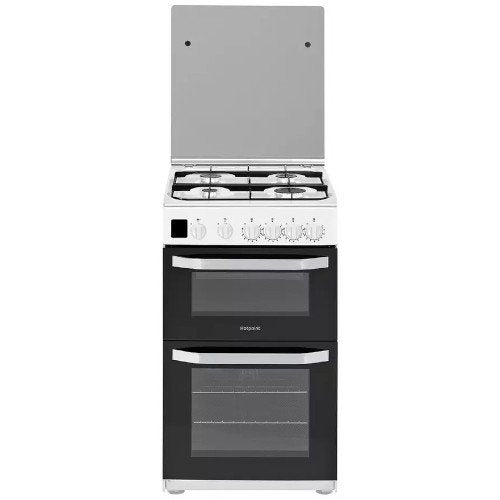 Hotpoint HD5G00KCW 50cm Double Oven Gas Cooker White White