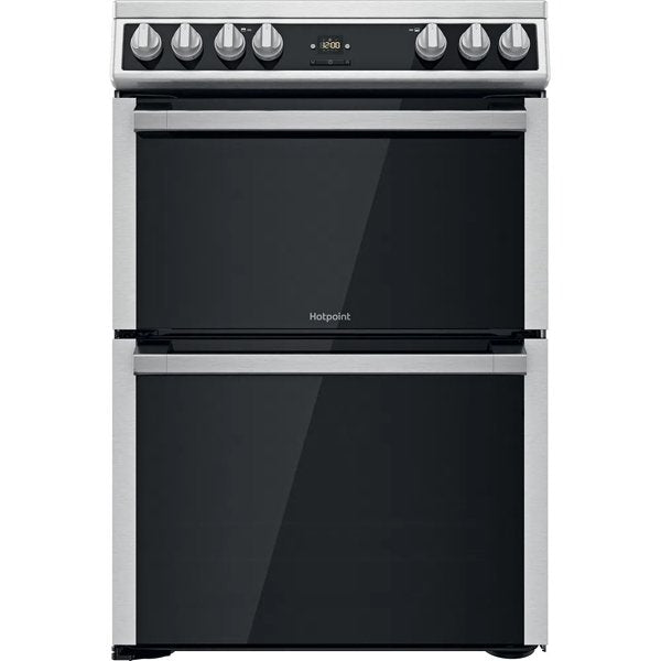 Hotpoint HDT67V9H2CX UK Double 60cm Gas Cooker Inox Inox