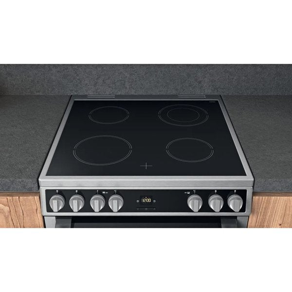 Hotpoint HDT67V9H2CX UK Double 60cm Gas Cooker Inox Inox