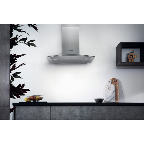 Hotpoint PHGC64FLMX 60cm Chimney Cooker Hood Stainless Steel Stainless Steel