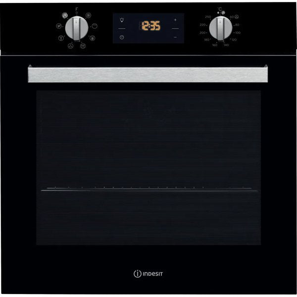Indesit Aria IFW6340BLUK Electric Single Built in Oven in Black Black