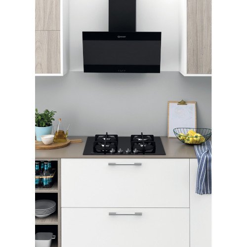 Indesit ING61TBK Gas Hob Black Black