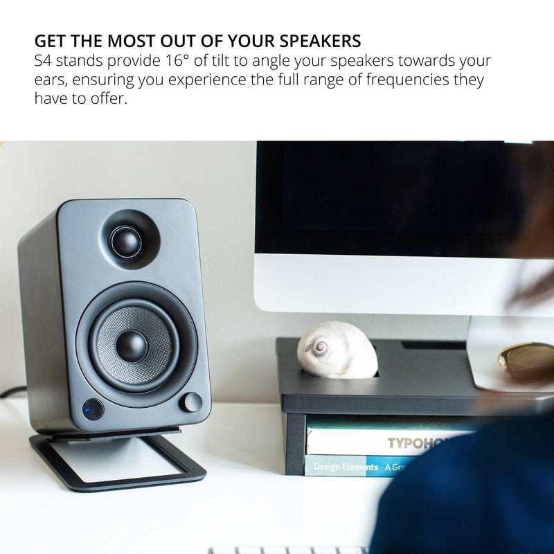 Kanto S4 Medium Desktop Speaker Stands Black Black
